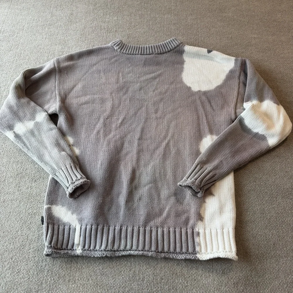 Babylon Gray/White Cotton Sweater Men's‎ Size Medium Y2K